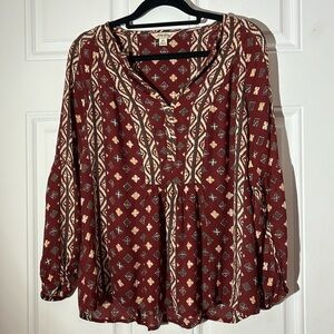 ❤️2/$15 or 3/$21❤️ Lucky Bohemian Top, Size XS